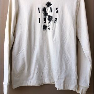 Vans long sleeve t shirt; cream color; Size Small